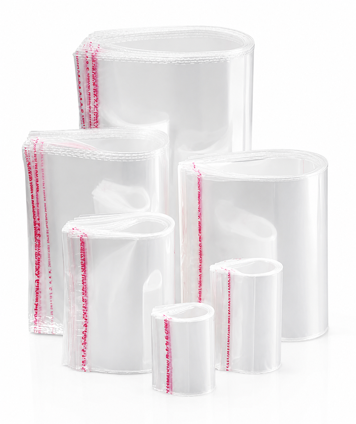 Clear Cellophane Poly Bags with Adhesive Seal – Transparent Self-Sealing Packaging Bags for Clothes, Gifts & Products 1 kg
