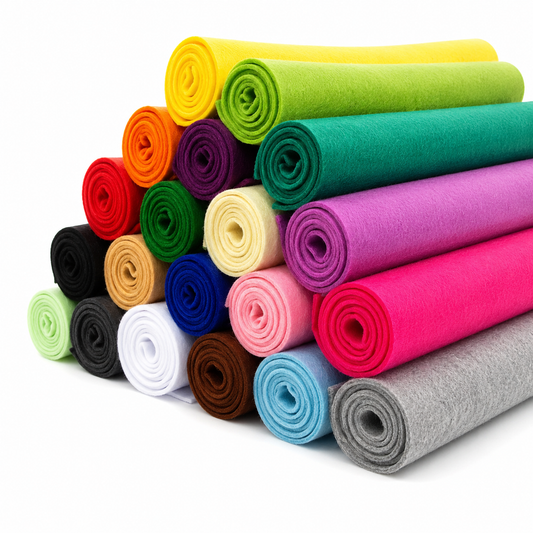 Premium Felt Fabric Sheets – Soft Non-Woven Felt Cloth for DIY Crafts, Sewing, Embroidery & Decoration 1 Mtr