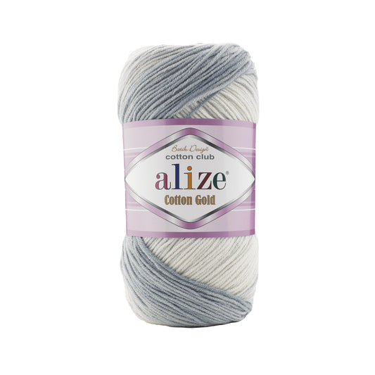 Alize Cotton Gold Batik Yarn – 55% Cotton, 45% Acrylic Knitting & Crochet Yarn (100g)