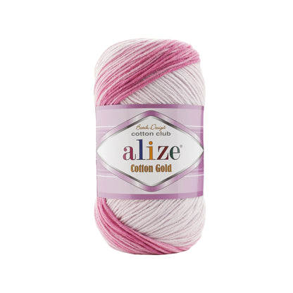 Alize Cotton Gold Batik Yarn – 55% Cotton, 45% Acrylic Knitting & Crochet Yarn (100g)