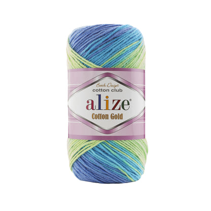 Alize Cotton Gold Batik Yarn – 55% Cotton, 45% Acrylic Knitting & Crochet Yarn (100g)