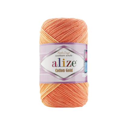 Alize Cotton Gold Batik Yarn – 55% Cotton, 45% Acrylic Knitting & Crochet Yarn (100g)