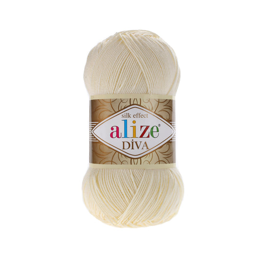 Alize Diva Yarn | 100% Microfiber Acrylic Crochet & Knitting Yarn