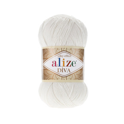 Alize Diva Yarn | 100% Microfiber Acrylic Crochet & Knitting Yarn