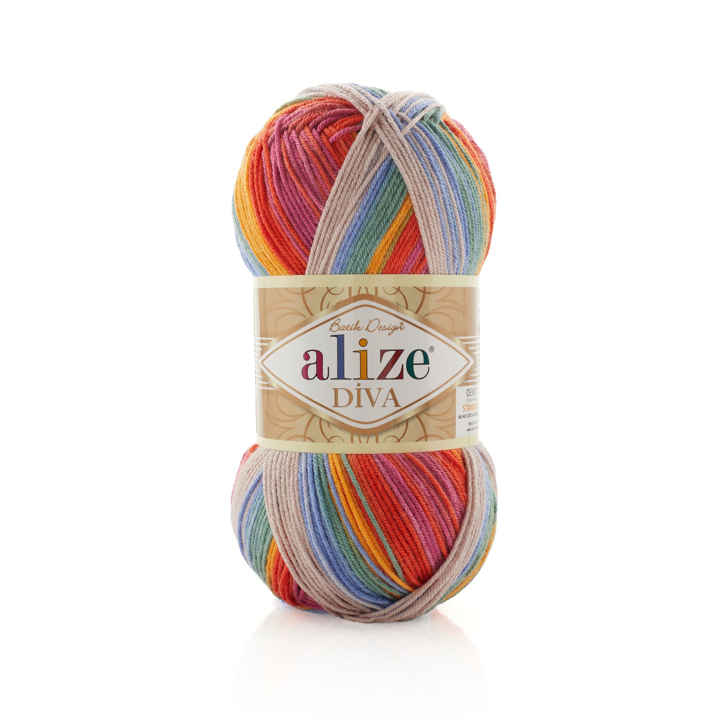 Alize Diva Batik Microfiber Acrylic Yarn – 100g Multicolor Knitting & Crochet Yarn