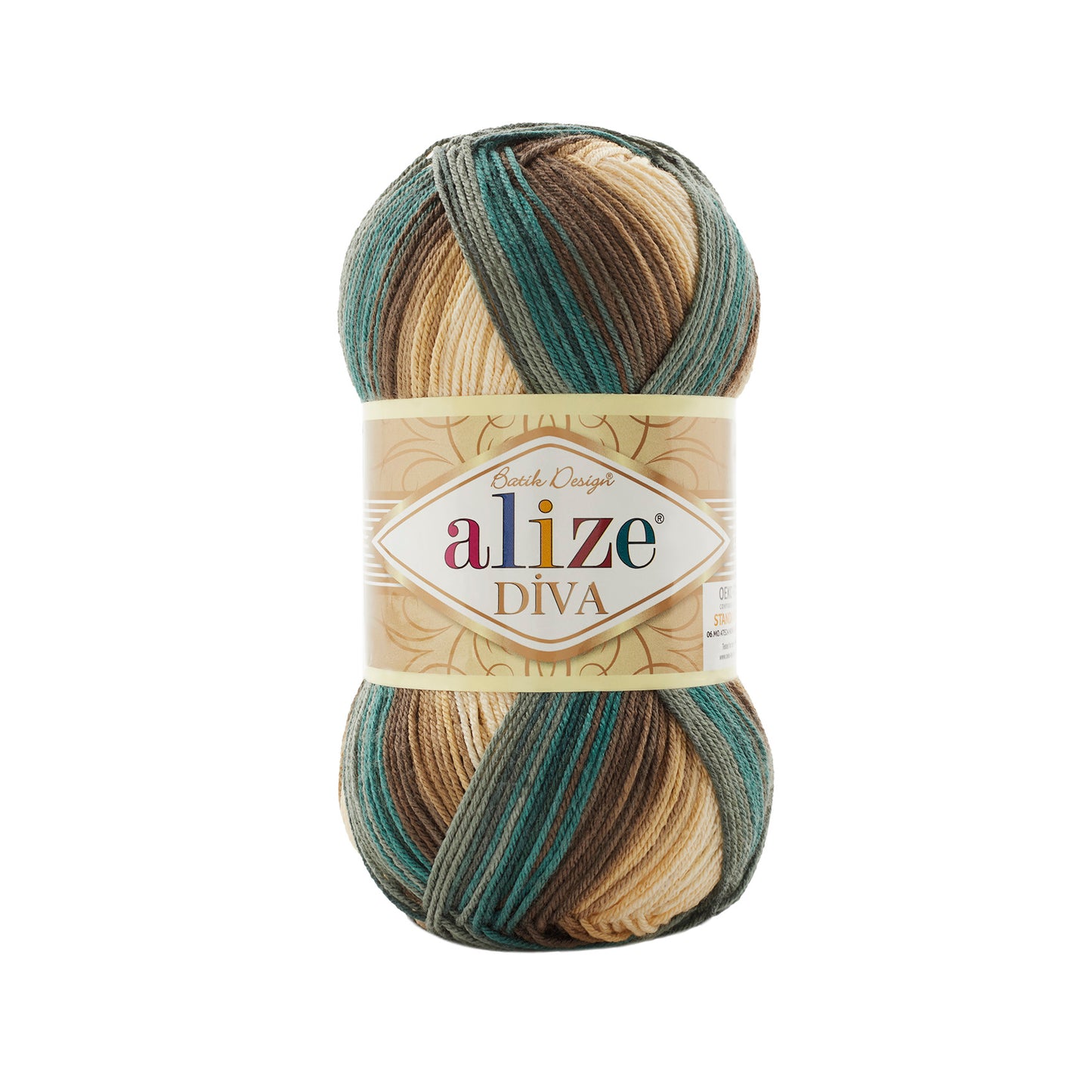 Alize Diva Batik Microfiber Acrylic Yarn – 100g Multicolor Knitting & Crochet Yarn