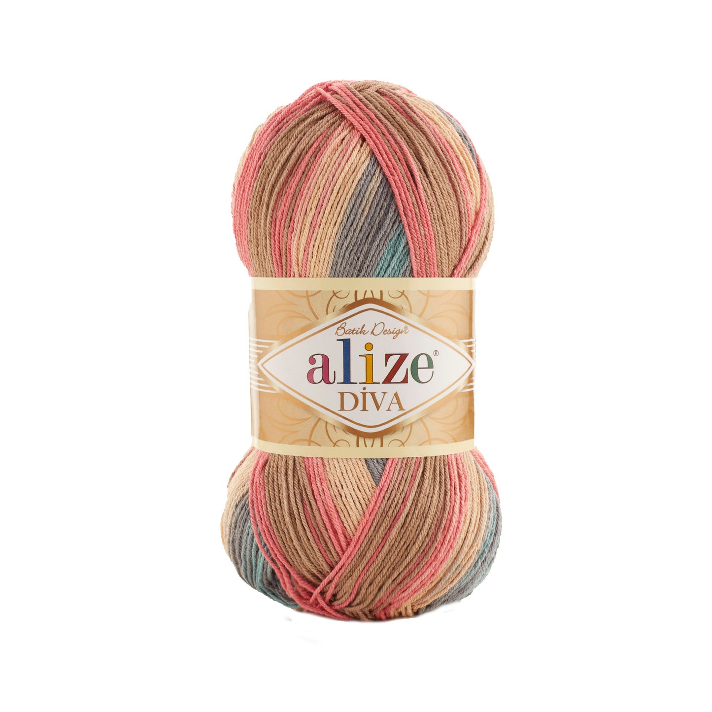 Alize Diva Batik Microfiber Acrylic Yarn – 100g Multicolor Knitting & Crochet Yarn