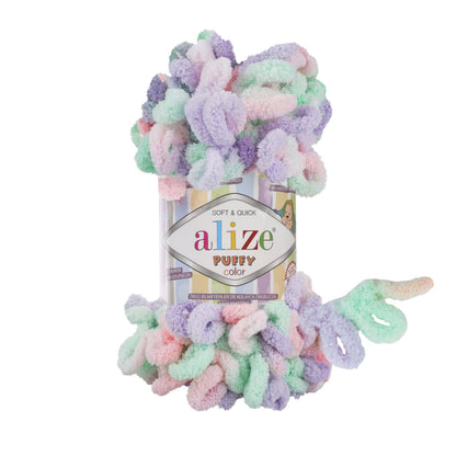 Alize Puffy Color Yarn 100g | Loop Yarn for Finger Knitting & Crochet