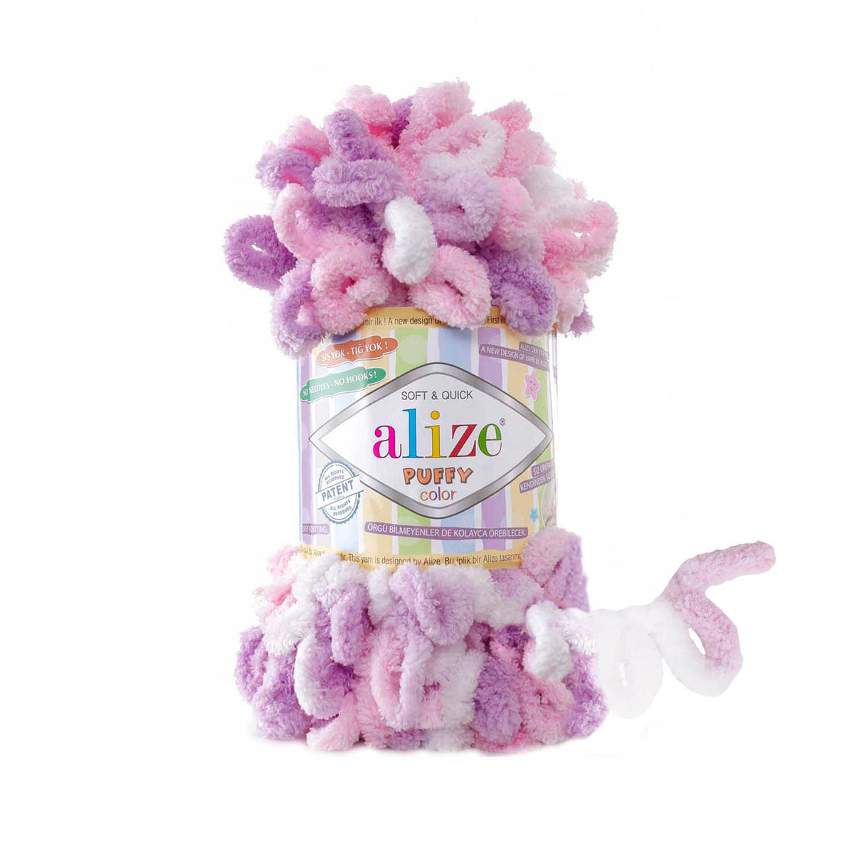 Alize Puffy Color Yarn 100g | Loop Yarn for Finger Knitting & Crochet