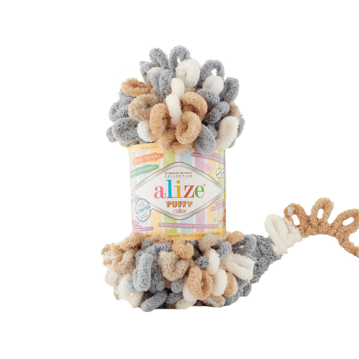 Alize Puffy Color Yarn 100g | Loop Yarn for Finger Knitting & Crochet