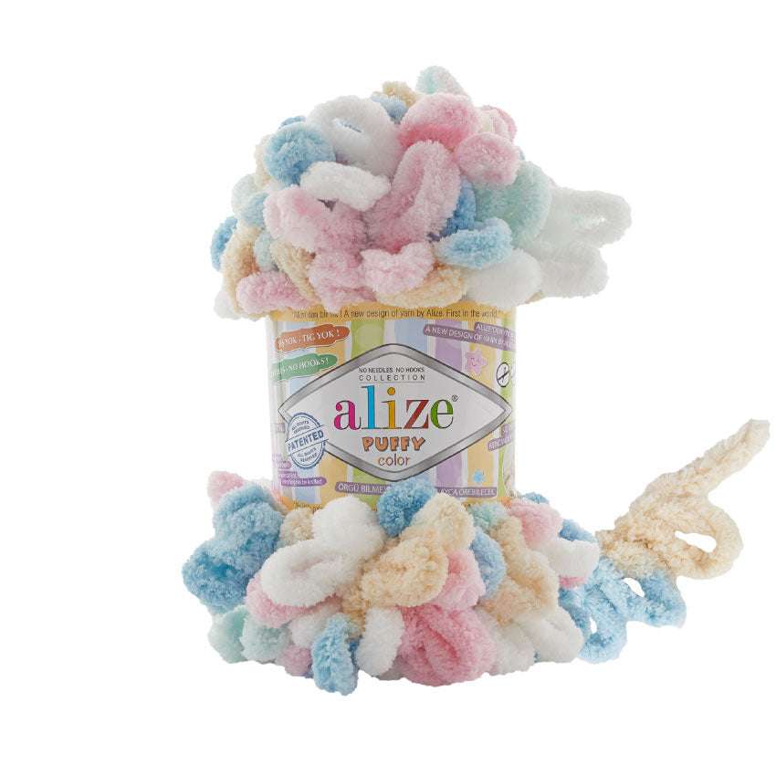 Alize Puffy Color Yarn 100g | Loop Yarn for Finger Knitting & Crochet