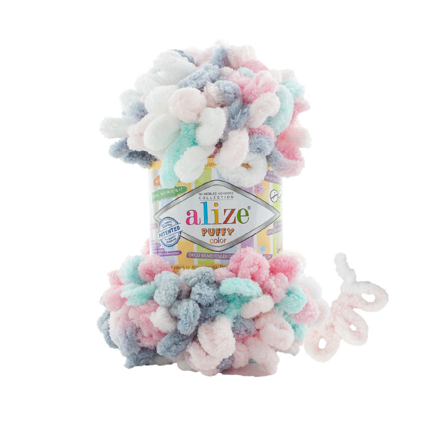 Alize Puffy Color Yarn 100g | Loop Yarn for Finger Knitting & Crochet