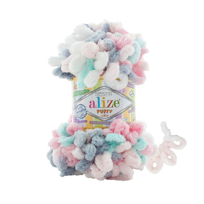 Alize Puffy Color Yarn 100g | Loop Yarn for Finger Knitting & Crochet