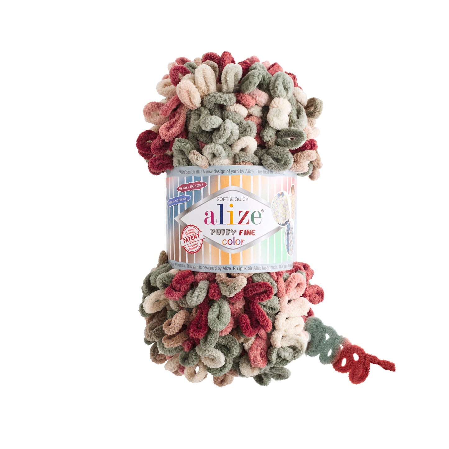 Alize Puffy Fine Color Chenille Loop Yarn – Soft Finger Knitting Yarn (100g)