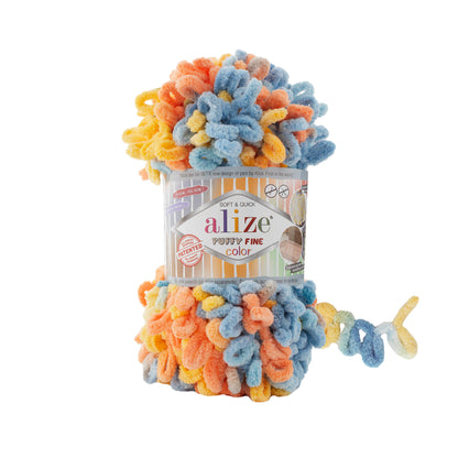 Alize Puffy Fine Color Chenille Loop Yarn – Soft Finger Knitting Yarn (100g)