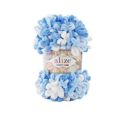 Alize Puffy Fine Color Chenille Loop Yarn – Soft Finger Knitting Yarn (100g)