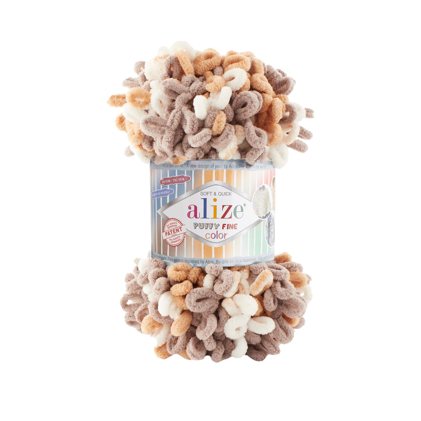 Alize Puffy Fine Color Chenille Loop Yarn – Soft Finger Knitting Yarn (100g)