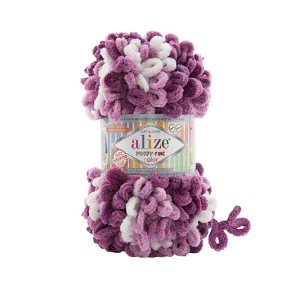 Alize Puffy Fine Color Chenille Loop Yarn – Soft Finger Knitting Yarn (100g)