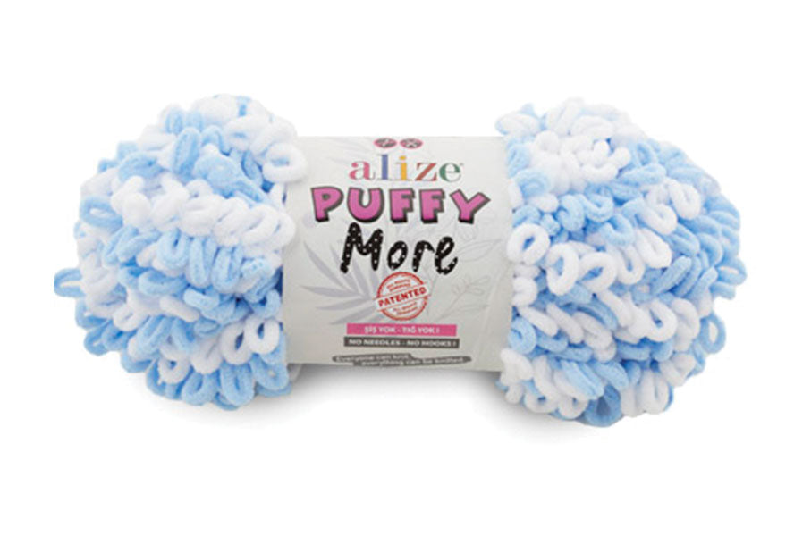 Alize Puffy More Chenille Loop Yarn – 150g Finger Knitting Yarn