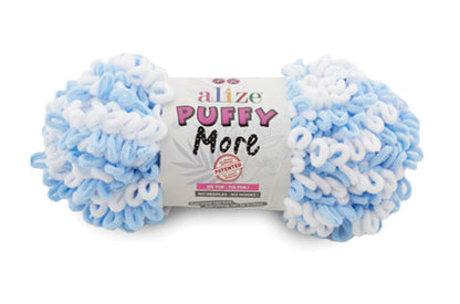 Alize Puffy More Chenille Loop Yarn – 150g Finger Knitting Yarn