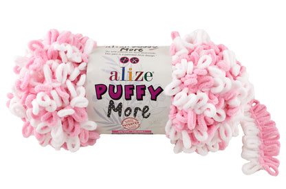 Alize Puffy More Chenille Loop Yarn – 150g Finger Knitting Yarn