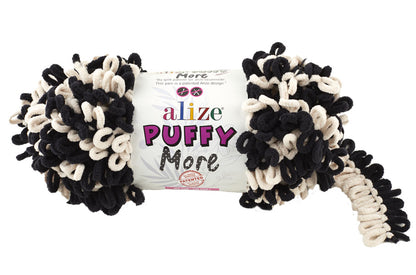 Alize Puffy More Chenille Loop Yarn – 150g Finger Knitting Yarn