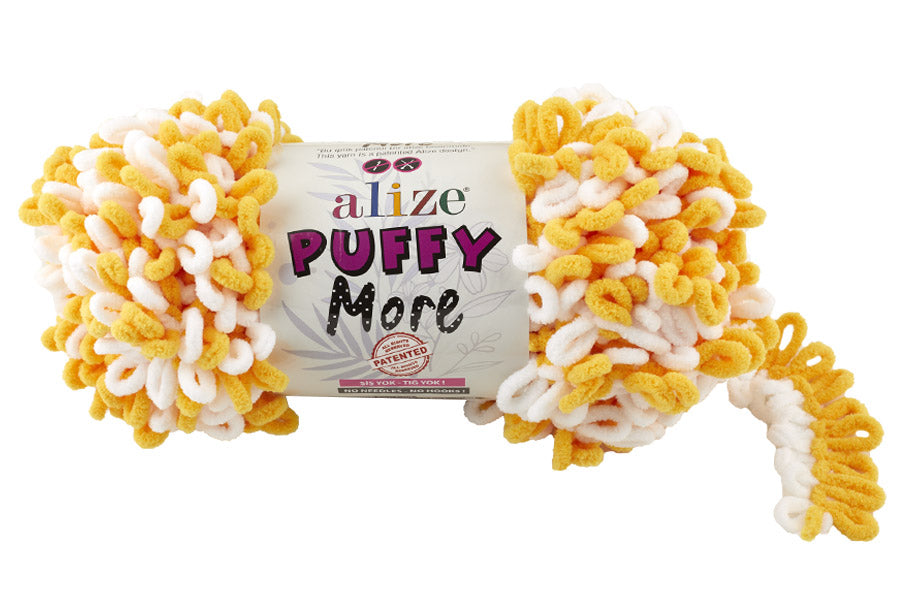 Alize Puffy More Chenille Loop Yarn – 150g Finger Knitting Yarn