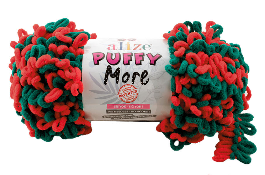 Alize Puffy More Chenille Loop Yarn – 150g Finger Knitting Yarn