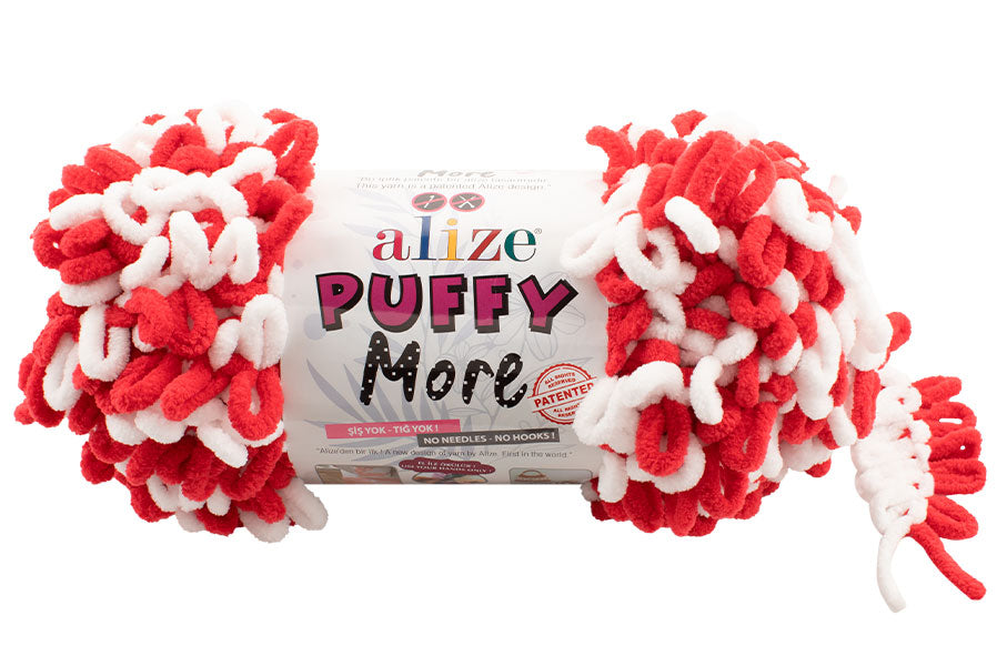 Alize Puffy More Chenille Loop Yarn – 150g Finger Knitting Yarn