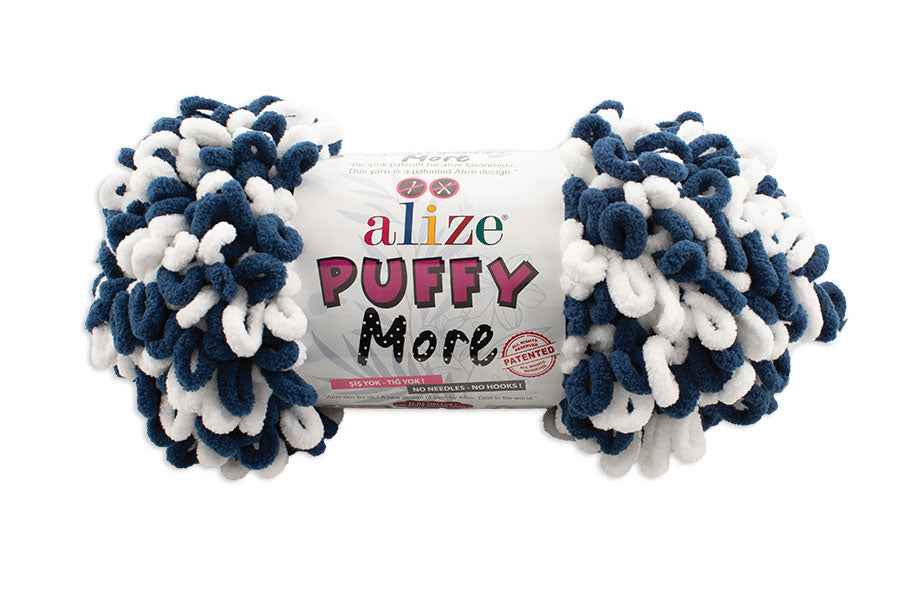 Alize Puffy More Chenille Loop Yarn – 150g Finger Knitting Yarn