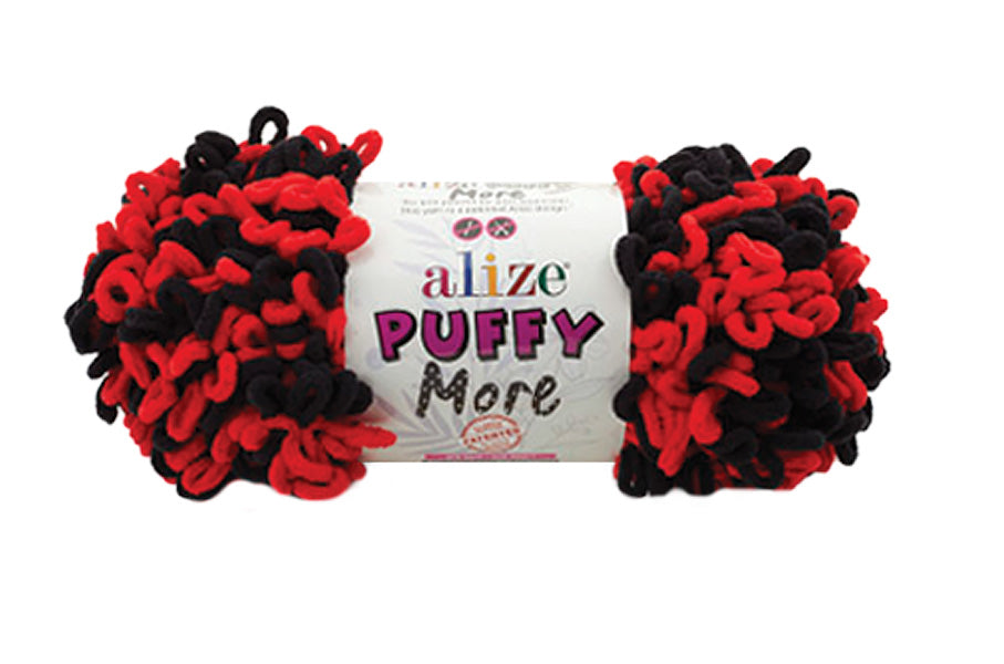 Alize Puffy More Chenille Loop Yarn – 150g Finger Knitting Yarn