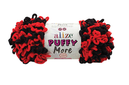 Alize Puffy More Chenille Loop Yarn – 150g Finger Knitting Yarn