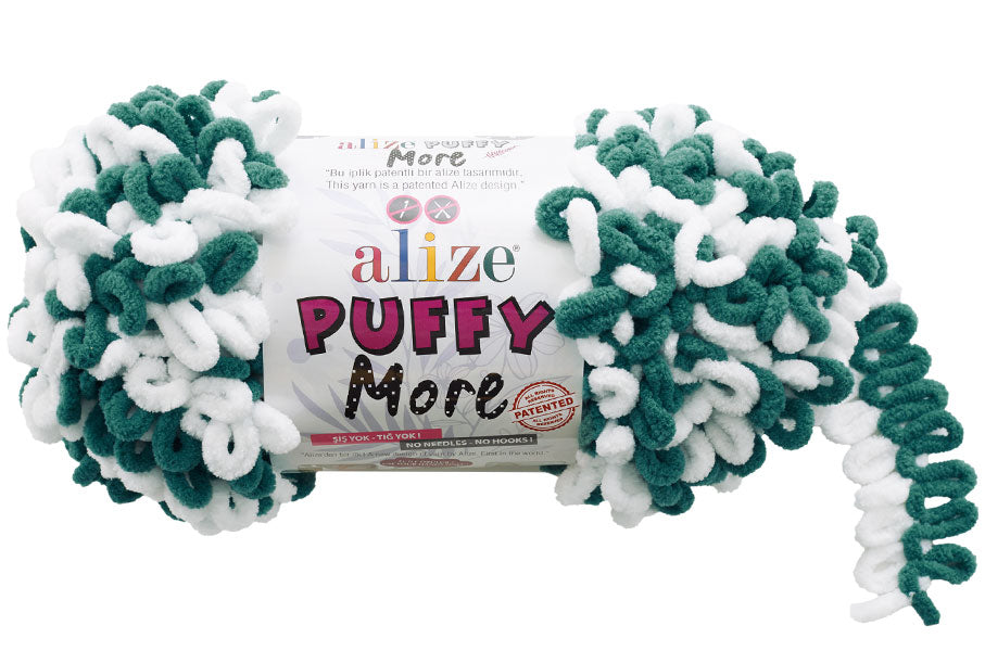 Alize Puffy More Chenille Loop Yarn – 150g Finger Knitting Yarn