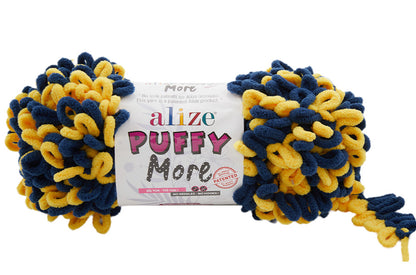 Alize Puffy More Chenille Loop Yarn – 150g Finger Knitting Yarn
