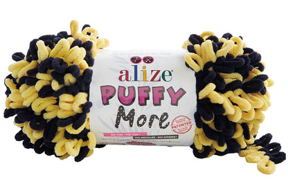 Alize Puffy More Chenille Loop Yarn – 150g Finger Knitting Yarn