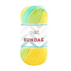 Papatya Sundae Yarn Cake – Soft Gradient Cotton Blend Knitting & Crochet Yarn