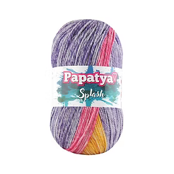 Papatya Splash Yarn – Soft Self-Striping Cotton Blend Knitting & Crochet Yarn