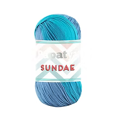 Papatya Sundae Yarn Cake – Soft Gradient Cotton Blend Knitting & Crochet Yarn