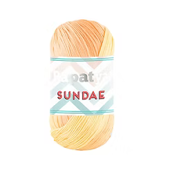 Papatya Sundae Yarn Cake – Soft Gradient Cotton Blend Knitting & Crochet Yarn