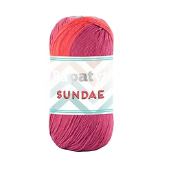 Papatya Sundae Yarn Cake – Soft Gradient Cotton Blend Knitting & Crochet Yarn