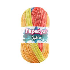 Papatya Splash Yarn – Soft Self-Striping Cotton Blend Knitting & Crochet Yarn
