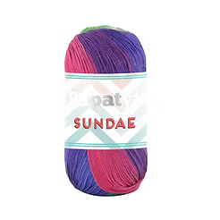 Papatya Sundae Yarn Cake – Soft Gradient Cotton Blend Knitting & Crochet Yarn