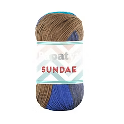 Papatya Sundae Yarn Cake – Soft Gradient Cotton Blend Knitting & Crochet Yarn