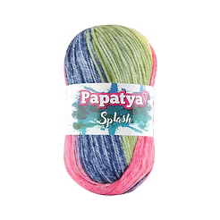 Papatya Splash Yarn – Soft Self-Striping Cotton Blend Knitting & Crochet Yarn