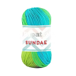 Papatya Sundae Yarn Cake – Soft Gradient Cotton Blend Knitting & Crochet Yarn