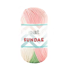 Papatya Sundae Yarn Cake – Soft Gradient Cotton Blend Knitting & Crochet Yarn