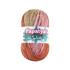 Papatya Splash Yarn – Soft Self-Striping Cotton Blend Knitting & Crochet Yarn