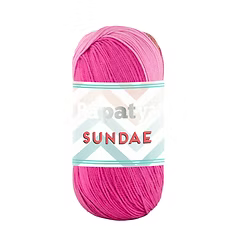 Papatya Sundae Yarn Cake – Soft Gradient Cotton Blend Knitting & Crochet Yarn