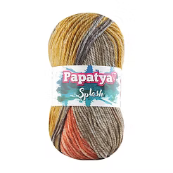 Papatya Splash Yarn – Soft Self-Striping Cotton Blend Knitting & Crochet Yarn
