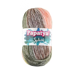 Papatya Splash Yarn – Soft Self-Striping Cotton Blend Knitting & Crochet Yarn